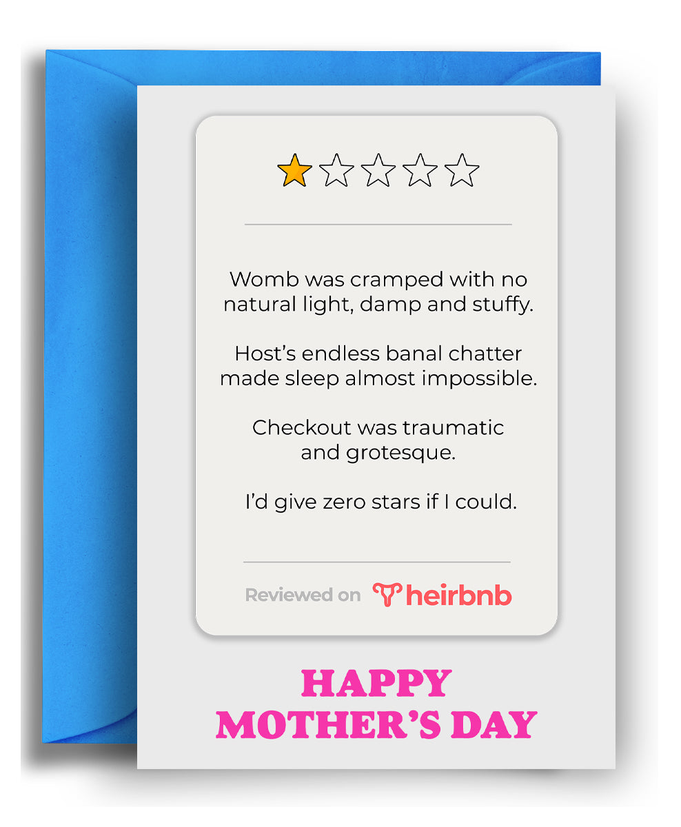Heirbnb Review - Mother's Day Card