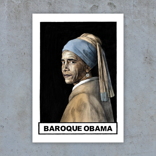 Baroque Obama - Art Print