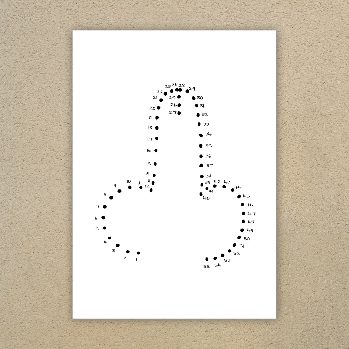 Dot to Dot Cock - Art Print