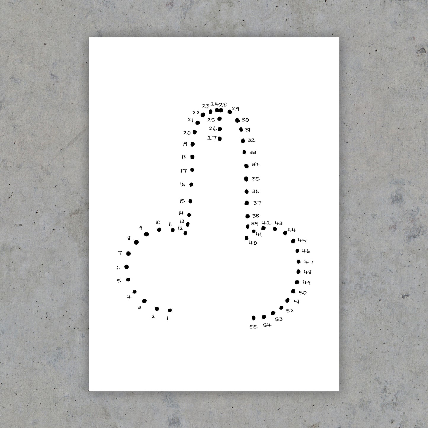 Dot to Dot Cock - Art Print