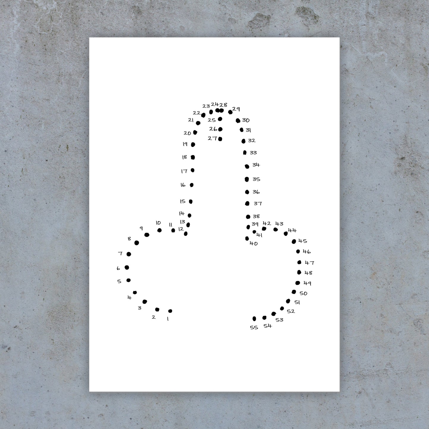 Dot to Dot Cock - Art Print