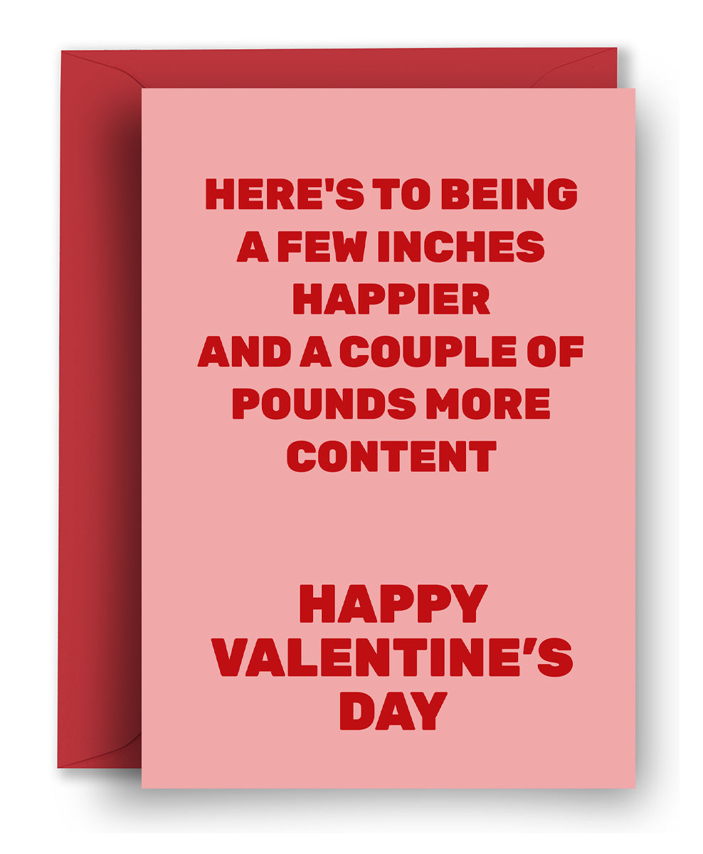 A Few Inches Happier - Valentine's Card