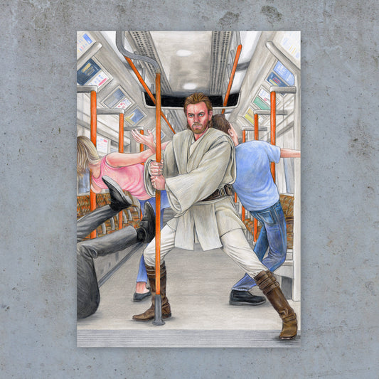 Obi Wan on the Overground - Art Print