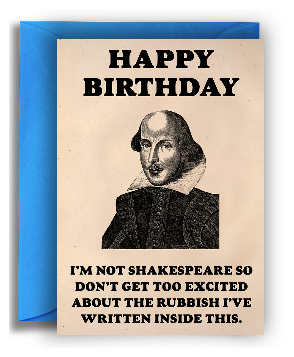 I'm not Shakespeare