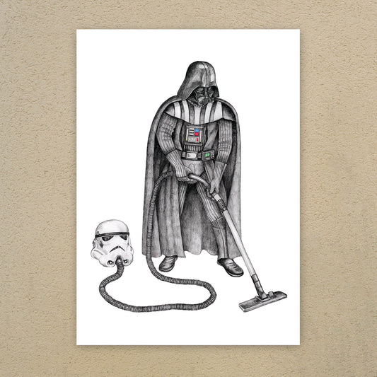 Vader Hoovering - Art Print
