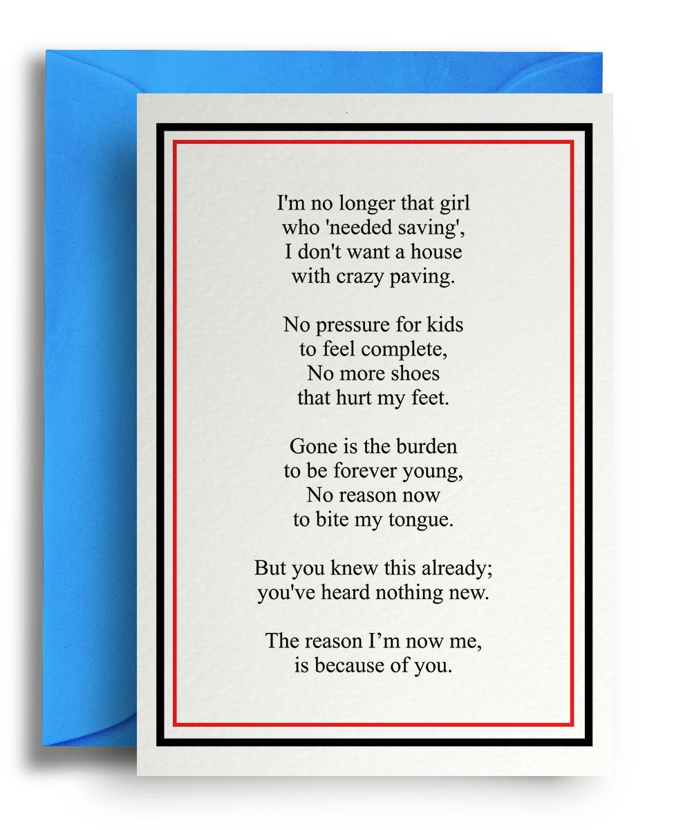 Needed Saving Poem Valentines - Quite Good Cards Funny Birthday Card