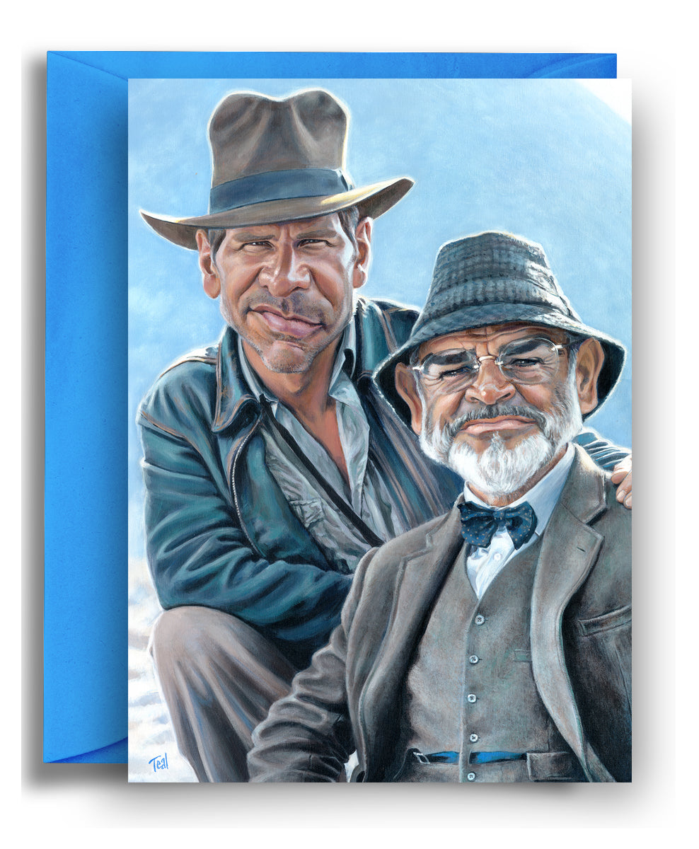 Indi & Dad - Caricature