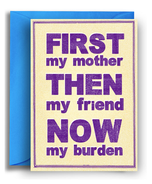Now My Burden - Mother's Day Card