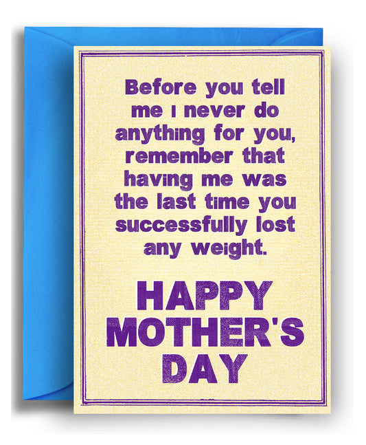 Successfully Lost Weight - Mother's Day Card