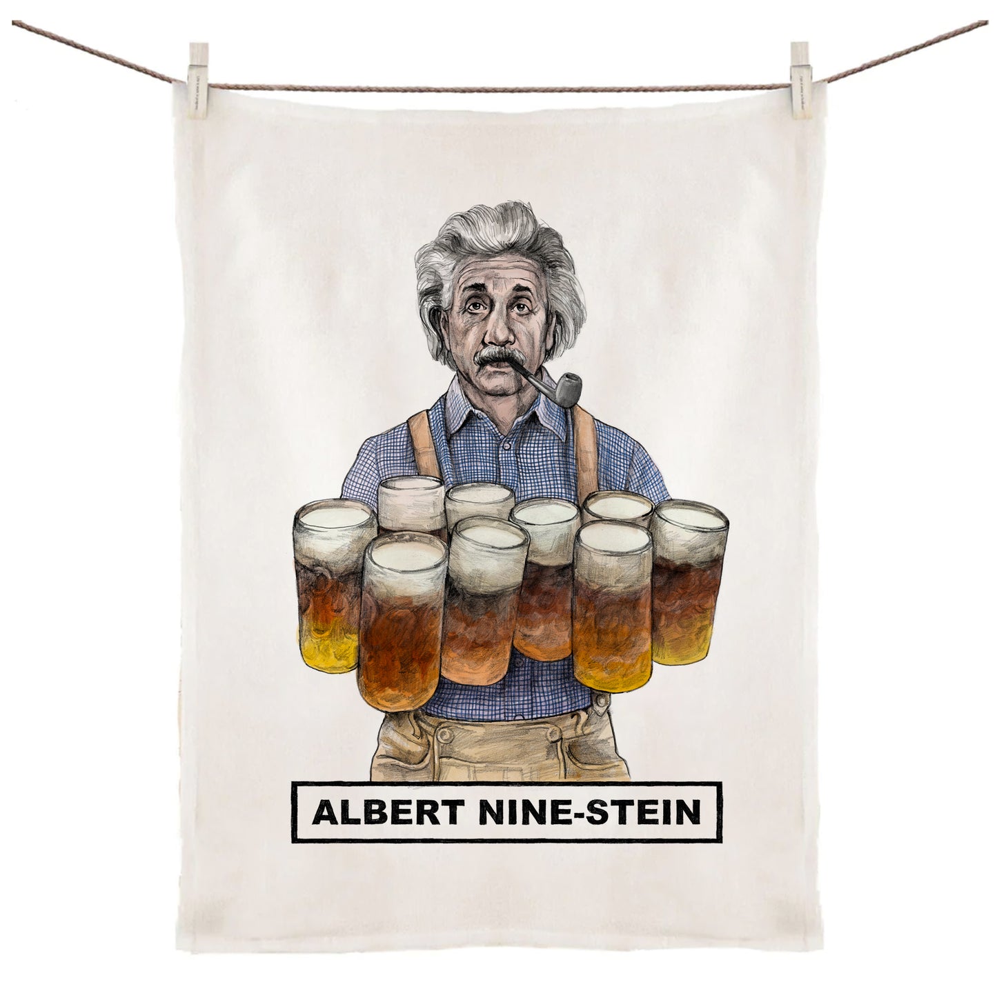 Albert Nine-stein - Tea Towel