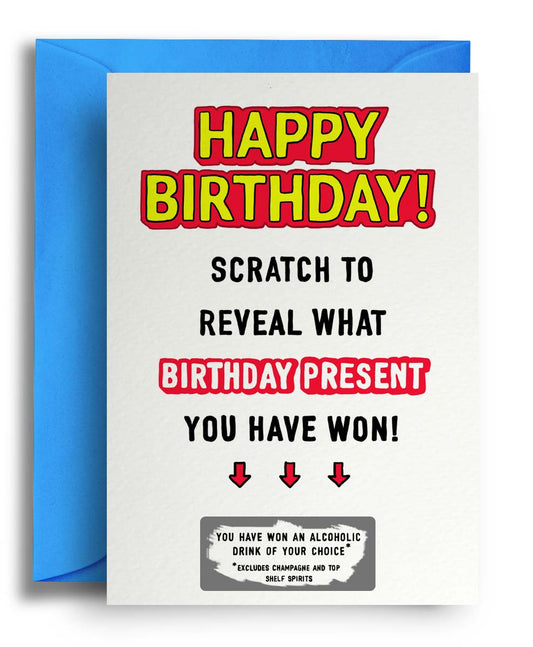 Alcoholic Drink Scratch Card