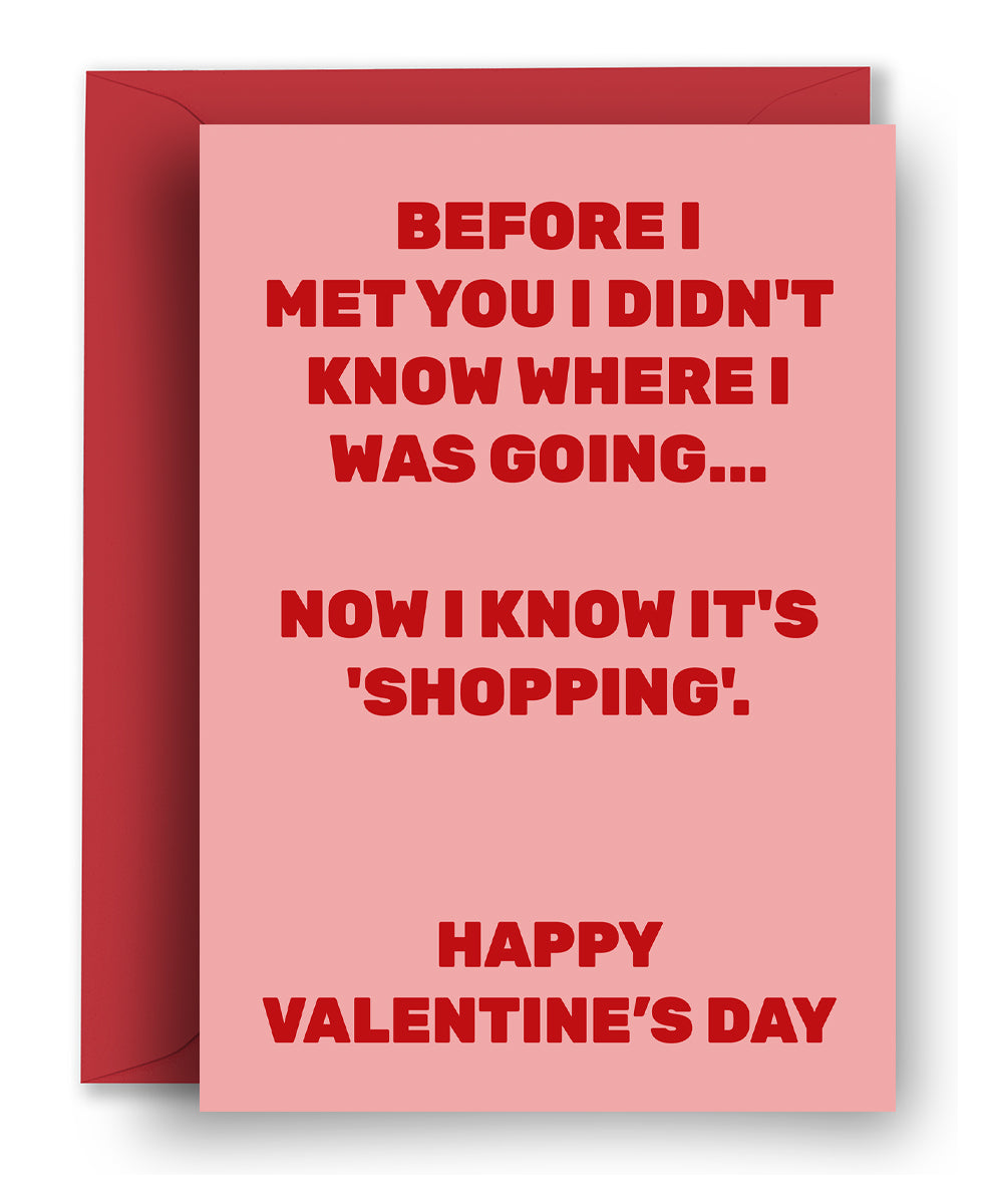 Shopping Valentines Day Card