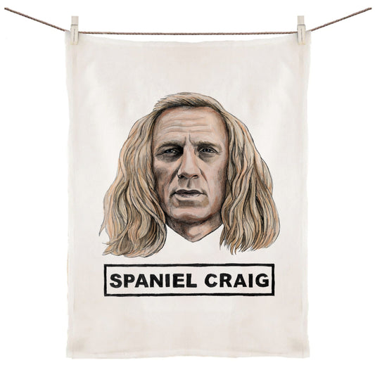 Spaniel Craig - Tea Towel