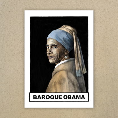 Baroque Obama - Art Print