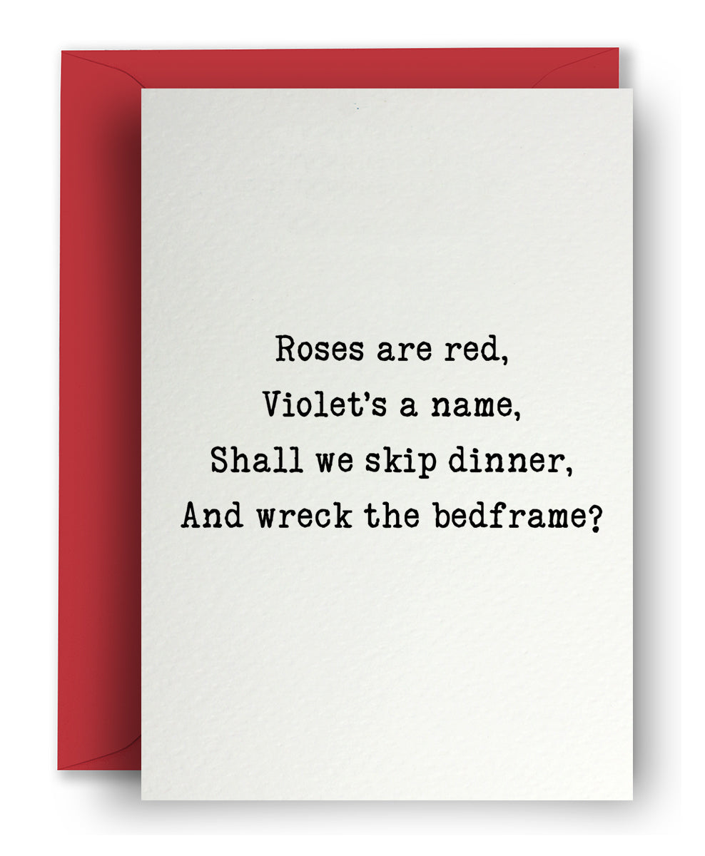 Bedframe - Valentine's Card