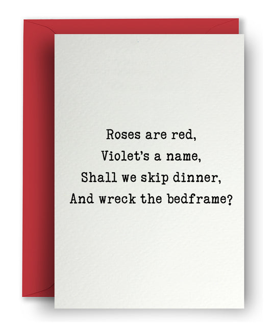 Bedframe - Valentine's Card