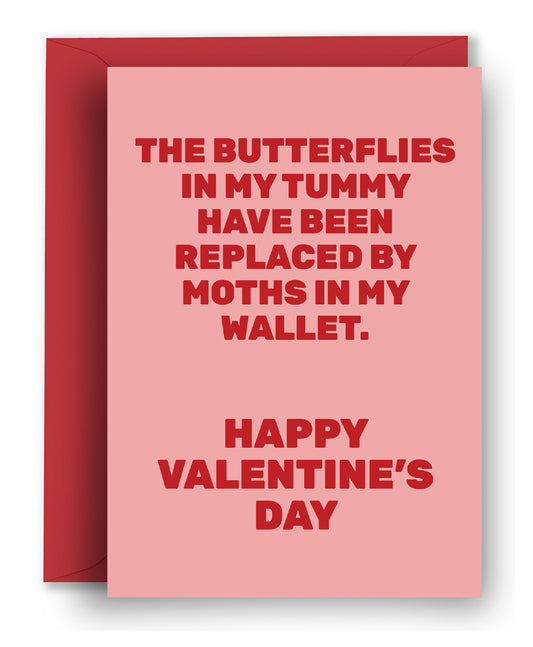 Moths in Wallet - Valentine's Card