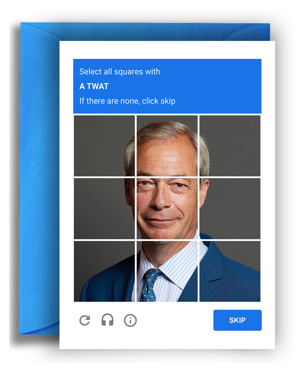Farage reCAPTCHA
