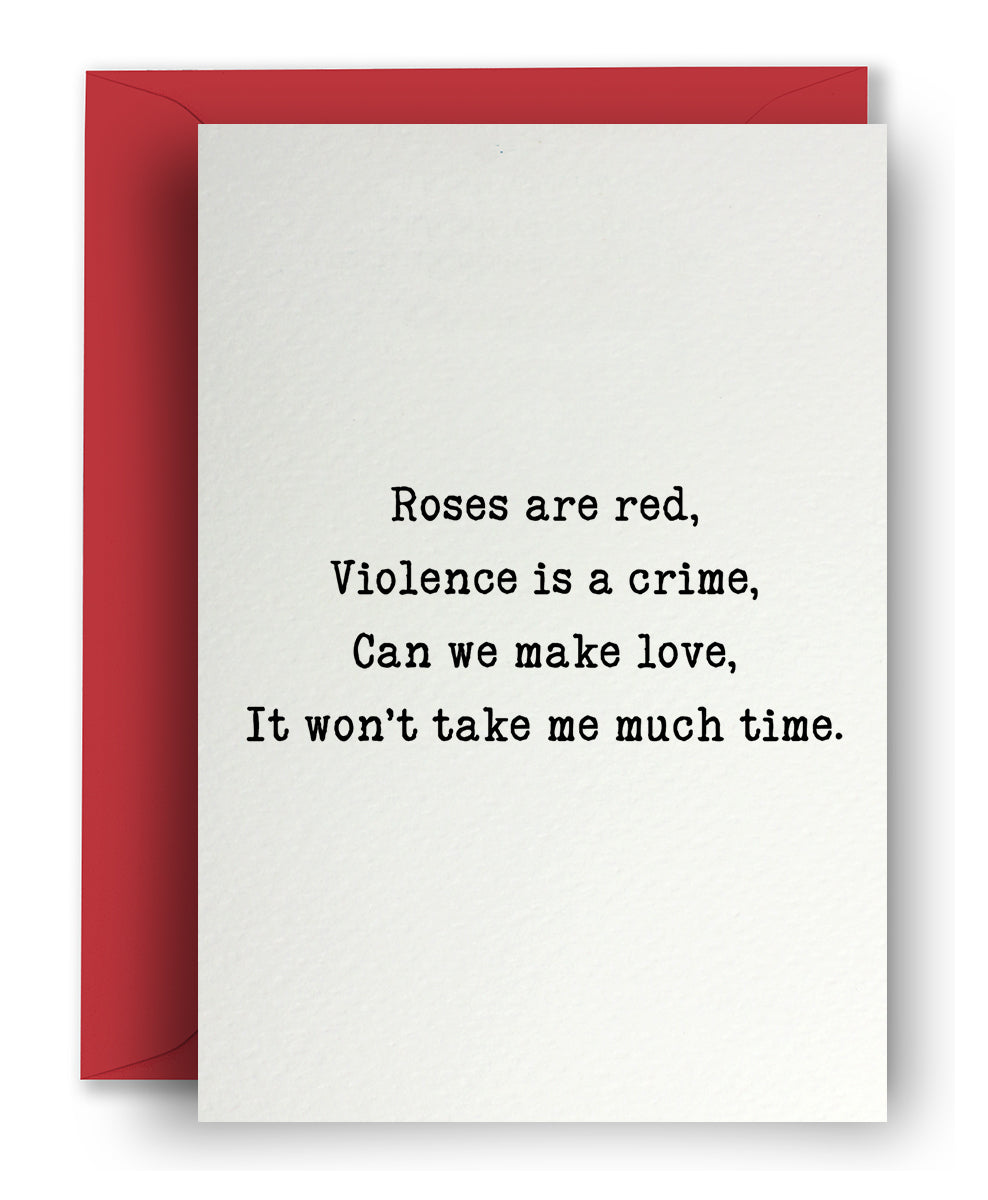 Won't Take Long - Valentine's Card