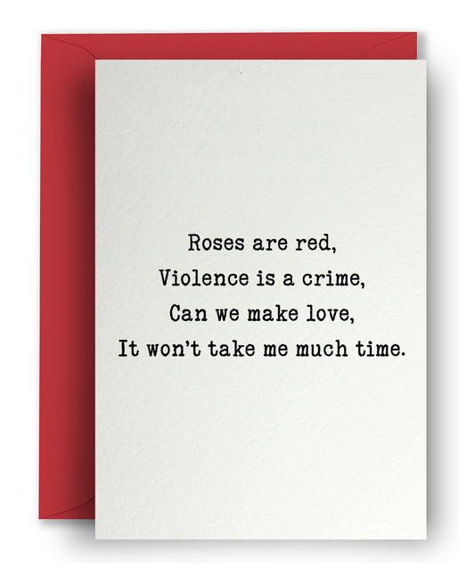 Won't Take Long - Valentine's Card