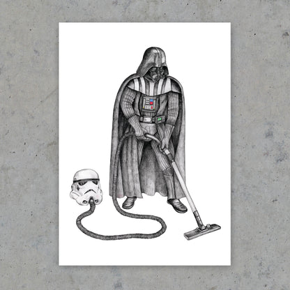 Vader Hoovering - Art Print