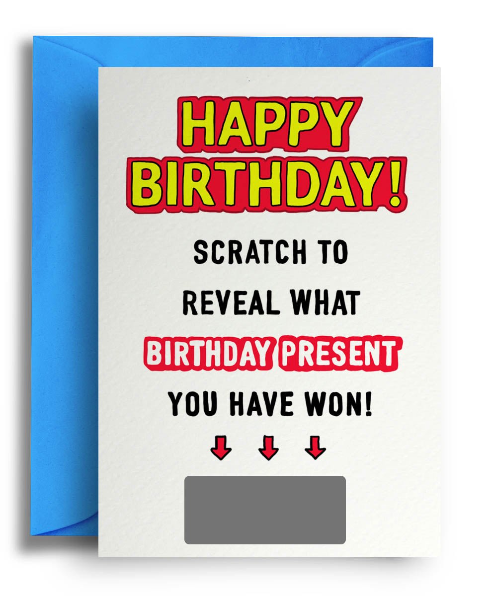 Alcoholic Drink Scratch Card - Quite Good Cards Funny Birthday Card