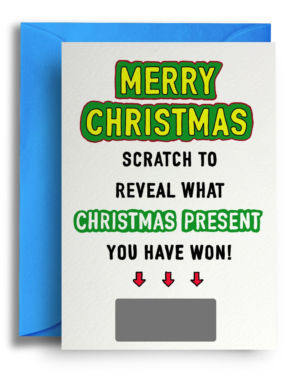 Awkward Family Meal Xmas Scratch Card - Quite Good Cards Funny Birthday Card