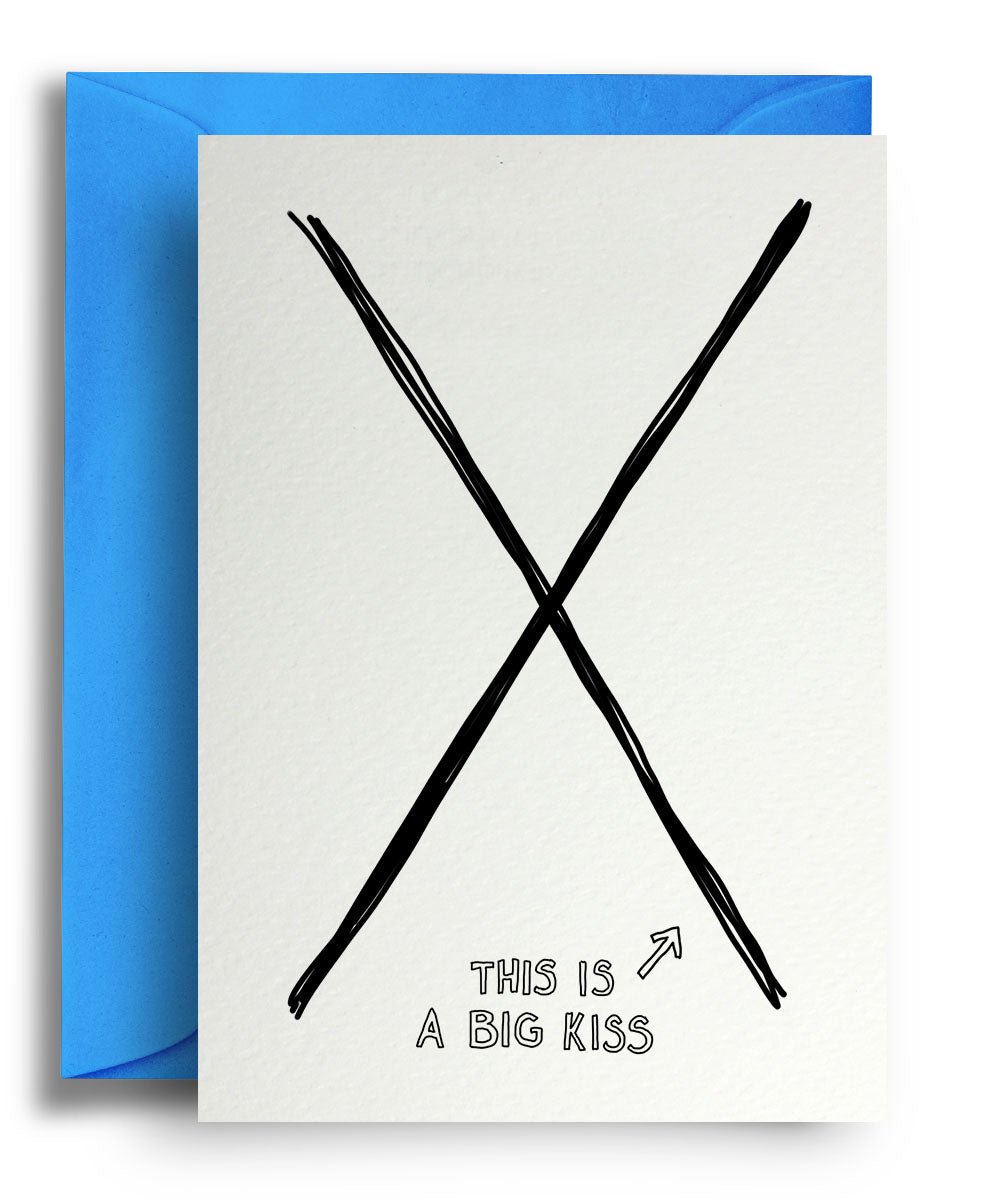 Big Kiss - Quite Good Cards Funny Birthday Card