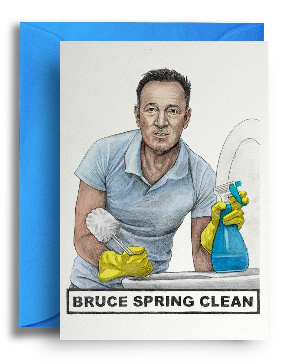 Bruce Spring Clean - Quite Good Cards Funny Birthday Card