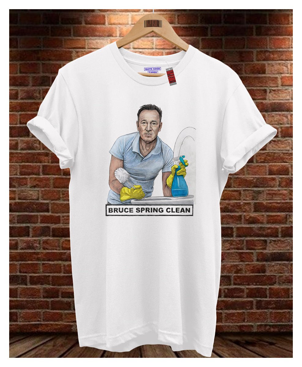 Bruce Spring Clean T-Shirt - Quite Good Cards Funny Birthday Card
