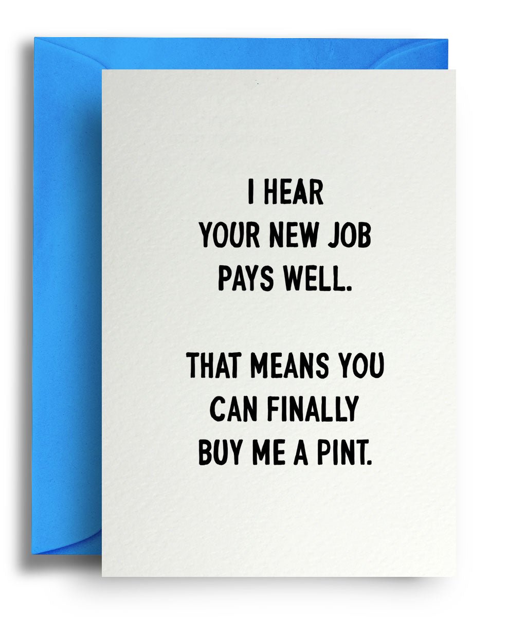 Buy Me A Pint - Quite Good Cards Funny Birthday Card