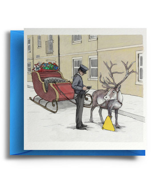 Clamped Rudolph - Quite Good Cards Funny Birthday Card