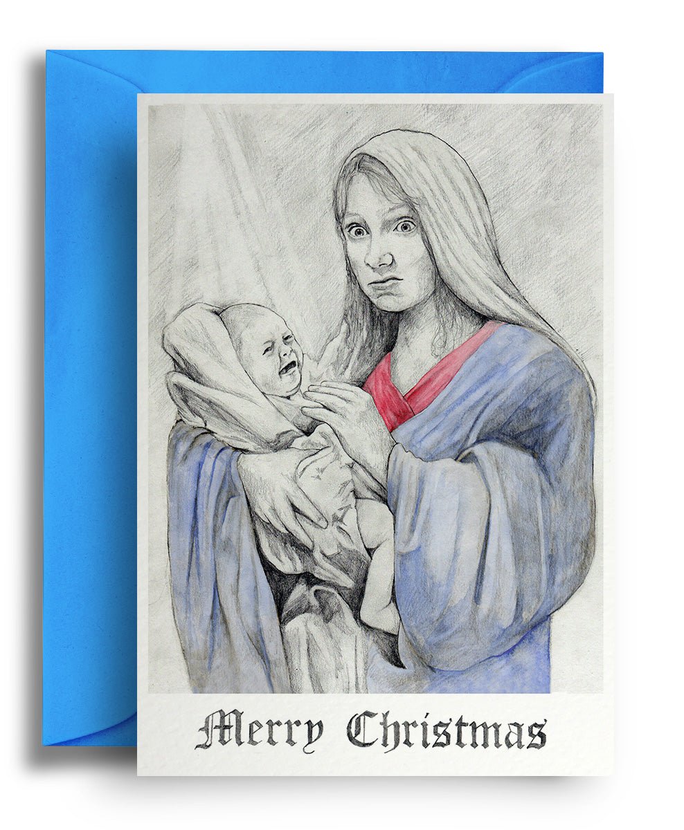 Crying Jesus - Quite Good Cards Funny Birthday Card