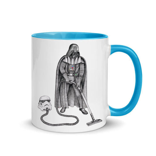 Darth Vader Hoovering Ceramic Mug - Quite Good Cards Funny Birthday Card