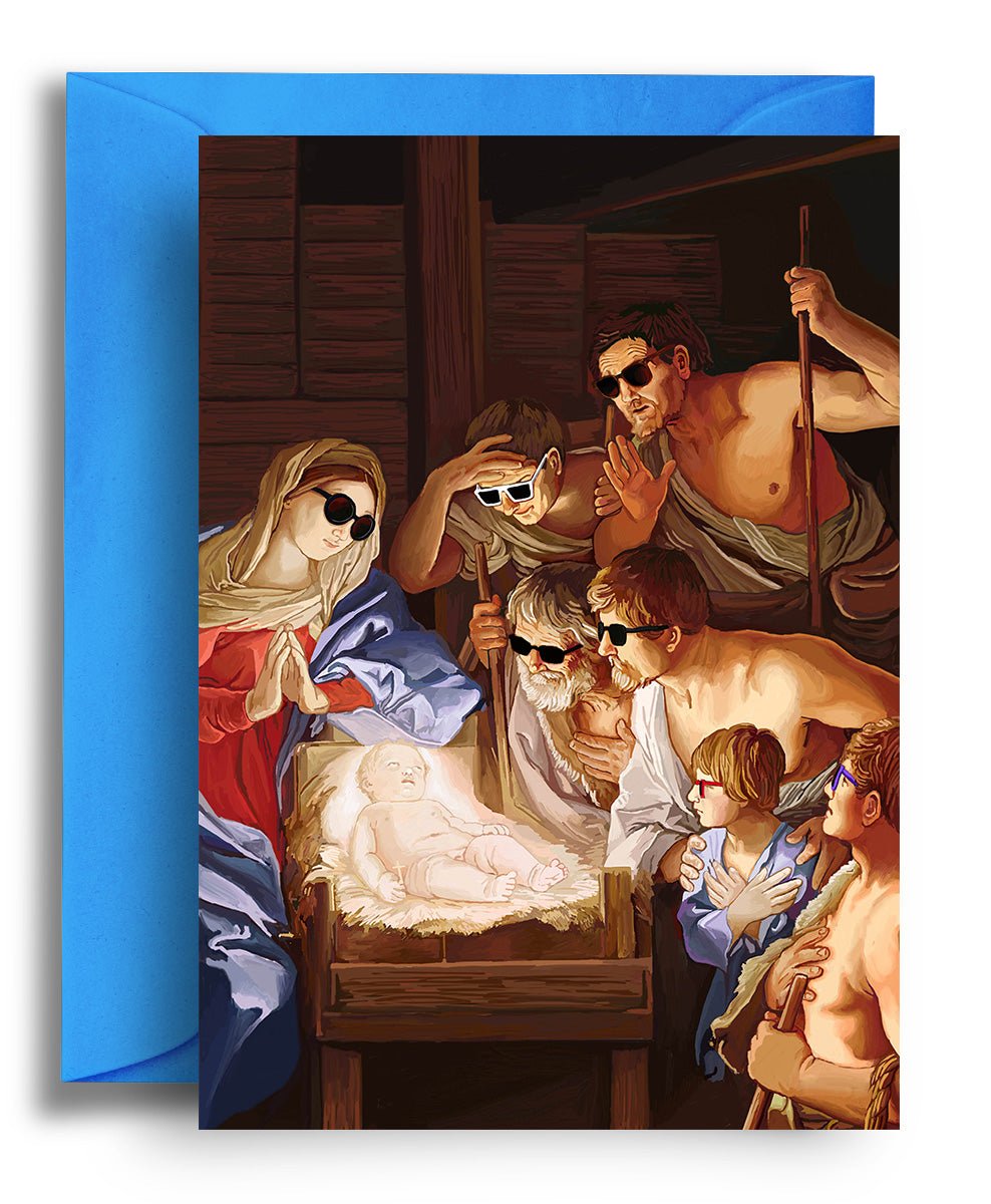 Glowing Jesus - Quite Good Cards Funny Birthday Card
