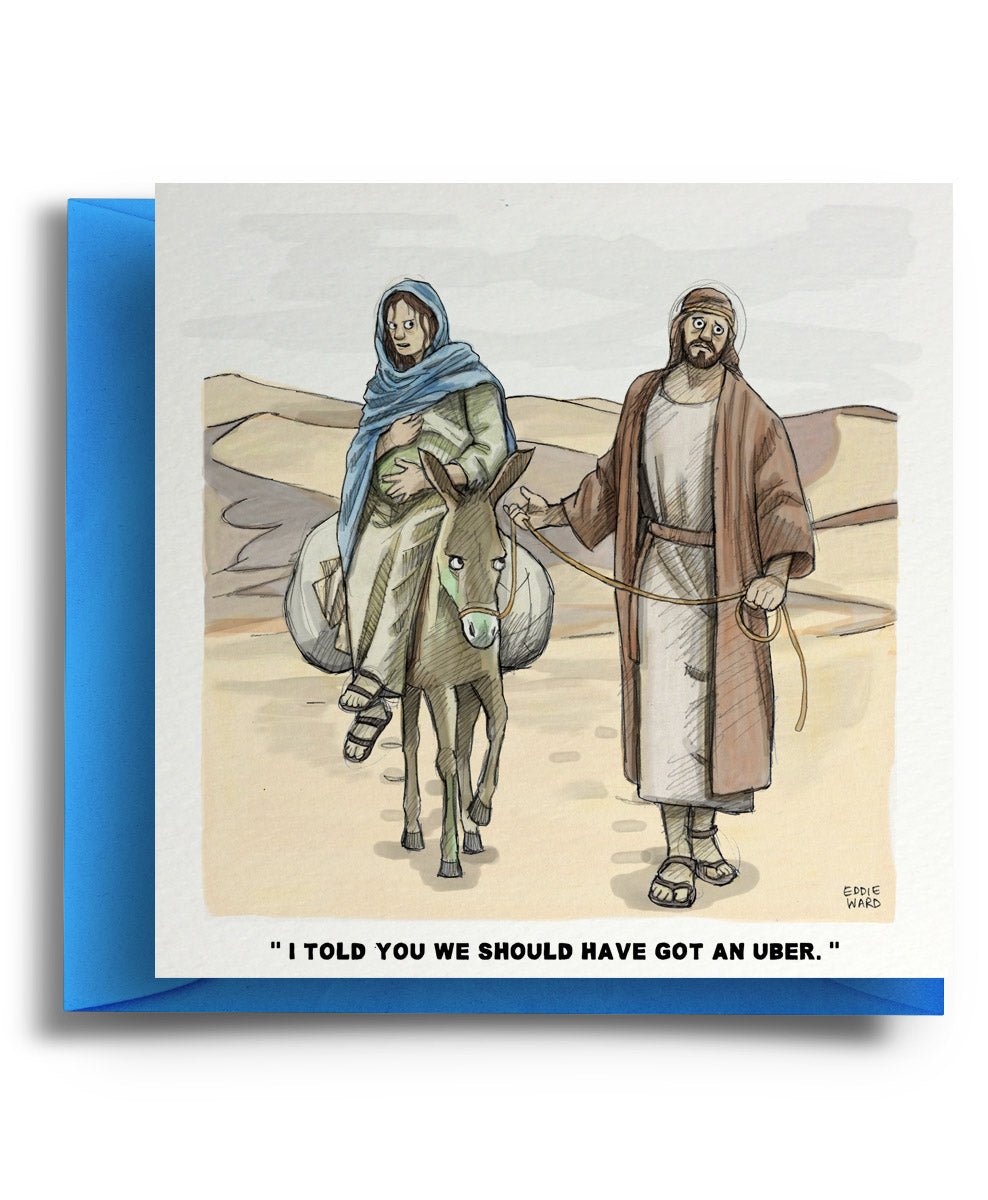 Mary and Joseph Uber - Quite Good Cards Funny Birthday Card