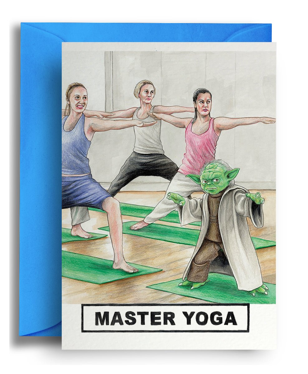 Master Yoga Card - Quite Good Cards Funny Birthday Card
