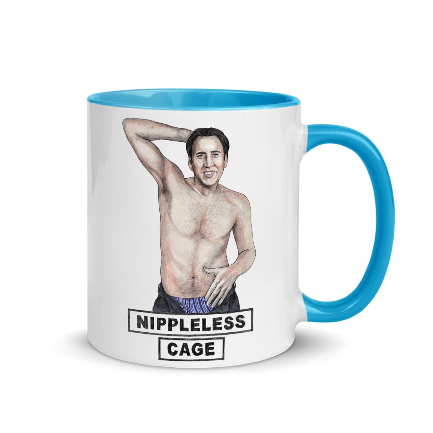 Nippleless Cage Ceramic Mug - Quite Good Cards Funny Birthday Card