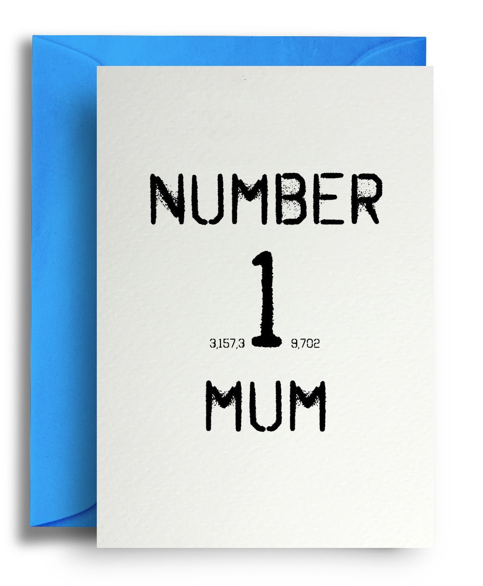 Number 1 Mother's Day - Quite Good Cards Funny Birthday Card